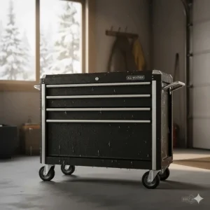 Durable steel rolling tool chest designed to withstand humidity and temperature shifts in Canadian workshops.