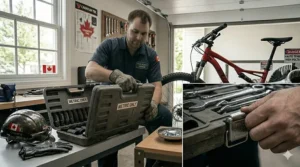 Compact and organized carrying case for a complete metric tool set, ideal for mobile mechanics across Canada.