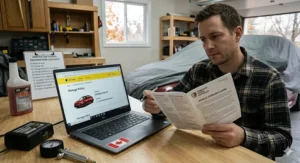 A Canadian driver reviewing an insurance policy for "comprehensive-only" coverage during winter storage.