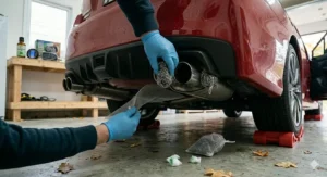Placing steel wool in the exhaust pipe and peppermint oil in the interior to deter rodents during winter.