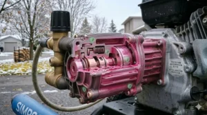 Graphic showing antifreeze solution coating metal components to prevent corrosion.