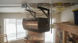 Energy-efficient electric garage heater unit