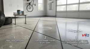 Comparing salt-resistant garage floor sealers for Canadian homes.