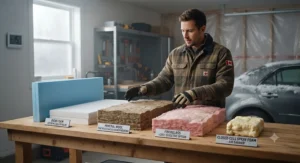 Comparison of different insulation types like rigid foam and mineral wool for extreme Canadian cold.