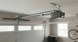 Quiet belt-drive garage door openers mechanism inside a suburban Canadian home