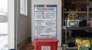 Winter storm safety checklist and garage organization guide for Canadian homeowners.